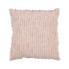 Cojín Rayas Beige-Rojo Viscosa / Lino 50 X 50 cm Precio: 34.7391. SKU: B15RZDJEZ7