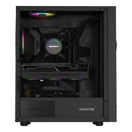 GENESIS NLG-2321 Kit de Refrigeración Líquida para Ordenador, Carcasa PC, Negro, 3 Ventiladores, Iluminación LED RGB