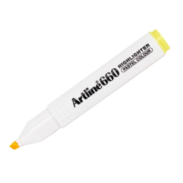 Artline Rotulador Fluorescente EK-660 Amarillo Pastel Punta Biselada Trazo 1-5 mm