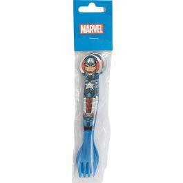 Marvel Juego De Cubiertos 2 Piezas Infantil Pp En Polybag Los Vengadores CZ11397 Apto Niños 4 Años Plástico Libre BPA Licencia Original