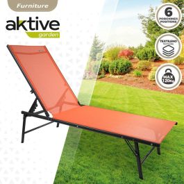 Tumbona reclinable Aktive Naranja 180 x 35 x 49 cm (2 Unidades) Tumbona reclinable Aktive Naranja 180 x 35 x 49 cm (2 Unidades)