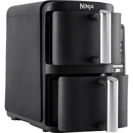 Ninja SL300EU Freidora de Doble Cuba Airfryer 7,6L con 2 cestas para 6 personas, 2470W, Negro