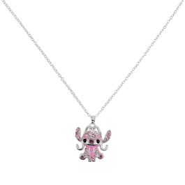 PEERS HARDY Colgante Ángel Stitch Disney con piedras rosas en cadena ajustable