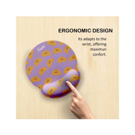 Wondee Alfombrilla de ratón ergonómica con reposamuñecas de gel 250x230 mm