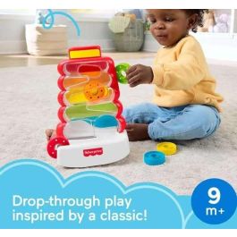 Fisher-Price JLB81 Juego de Apilar Aritos Que Caen Rock-a-Stack para Bebés +9 Meses