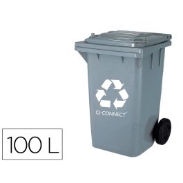 Papelera Contenedor Q-Connect Plastico Gris Para Desechos En General 100 L Con Tapa Y Ruedas 750x470x370 mm Precio: 127.89000015. SKU: B14PGCCN25