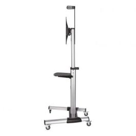 AISENS - SOPORTE DE SUELO PRO CON RUEDA, BANDEJA PARA DVD Y SOPORTE DE CaMARA PARA MONITOR/TV 50KG D