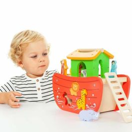 Molto Arca de Noé de madera con 17 piezas, ideal para niños a partir de 3 años Molto Arca de Noé de madera con 17 piezas, ideal para niños a partir de 3 años