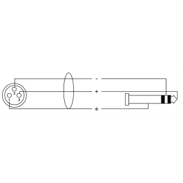 Cordial Cable de Audio XLR Hembra a Jack Estéreo 6 Metros