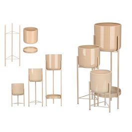 Giftdecor Set de 3 Maceteros con Pie Marrón Claro 19x60x18 cm (2 Unidades) Precio: 51.49999943. SKU: B17XNPTDYV