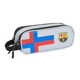 Portatodo Doble F.C. Barcelona Gris 21 x 8 x 6 cm