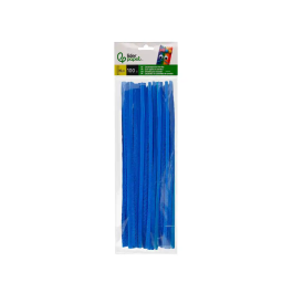 Liderpapel Limpiapipas de Chenilla 30 cm Color Azul Mate Bolsa de 100 Unidades