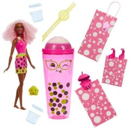 Barbie HTJ20 Pop Reveal Bubble Tea Series Muñeca perfumada articulada. Incluye slem, cubos con accesorios, 2 cambios color y animal. Precio: 37.8900005. SKU: B1GJQEVK3N