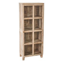 Vitrina Blanco Rozado Madera de Mango 60 X 35,50 X 157,50 cm