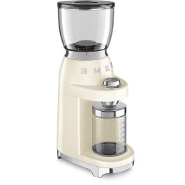 Smeg CGF11CREU Molinillo de Café 50s Style con Fresa Cónica Ajustable 350g, Color Crema