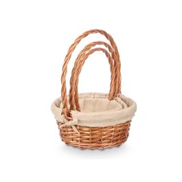 Set 3 Cestas Mimbre Redondas Kipit 32X40CM (8 Unidades) Set 3 Cestas Mimbre Redondas Kipit 32X40CM (8 Unidades)