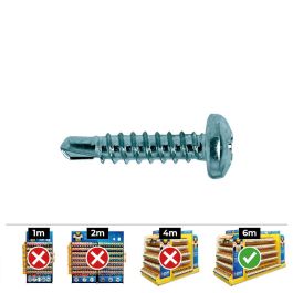 Celo Tornillo punta broca alomada rosca chapa Philips DIN 7504N Ø3.5x19mm zincado acero caja 500 unid. Precio: 8.79000023. SKU: S7903706