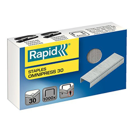 Rapid Grapas Omnipress 30 Galvanizadas Caja de 1000 Unidades