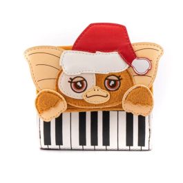 Loungefly Monedero Gremlins Gizmo Navidad con Teclado Musical, Felpa y Cuero Vegano