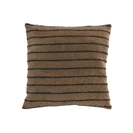 DKD Home Decor Cojín Tradicional de Algodón, Velvet y Poliéster Natural Negro 45x45 cm (2 Unidades)