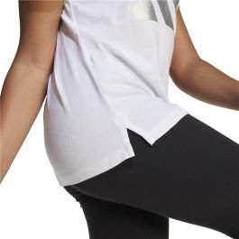 Camiseta de Manga Corta Infantil Adidas Glam Blanco S