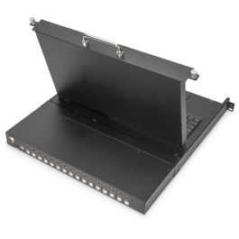 Digitus Consola KVM LCD 17" HD 1920x1080, 16 puertos HDMI, Teclado US QWERTY