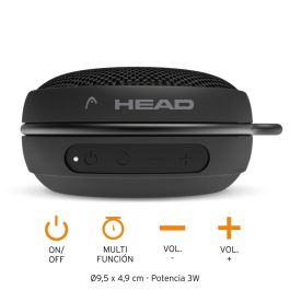 Altavoz Bluetooth Portátil Head HDSP02 3 W Negro
