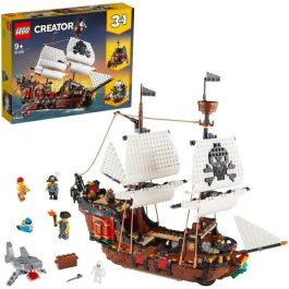 LEGO Creator 3-in-1 31109 Barco pirata con velas móviles, cañones, 3 figuras, tiburón y loro Precio: 129.49999953. SKU: S2429824