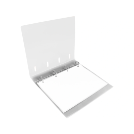 Liderpapel Carpeta con Recambio A4 4 Anillas 25mm Polipropileno Transparente 100 Hojas 80g Cuadro 5mm