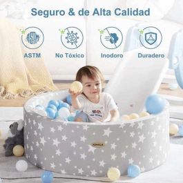 Ociotrends Piscina de Bolas para Niños con 100 Bolas 90x90x30 cm