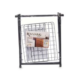 Kinvara Estanteria Metalica Escalera Negra 3 Pisos 48x38x8.5 cm