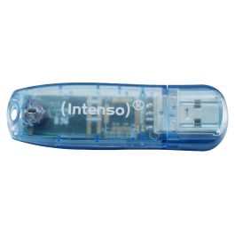 Intenso Rainbow Pendrive USB 2.0 de 4 GB, Color Azul Transparente, Lectura 28 MB/s, Escritura 6.5 MB/s, 65 x 19 x 9 mm Precio: 7.49999987. SKU: B1FQQTFPAL