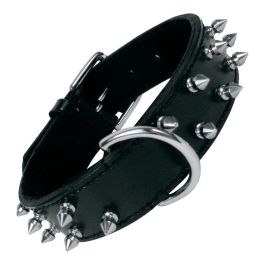Gloria Collar Piel Negra 2 Filas Pinchos Redondeados 60 cm, Estilo Rock and Roll, Doble Capa Reforzada para Confort Precio: 24.50000014. SKU: S6100730