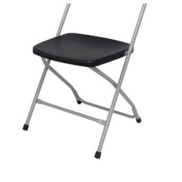 Piqueras y Crespo PACK5314NE Sillas Plegables de Conferencia Pack 5 Asiento y Respaldo Polipropileno Negro