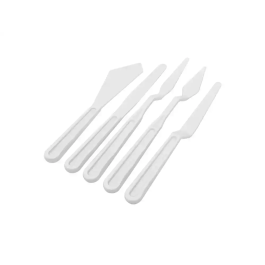 Liderpapel Espatulas para Pintura de Plástico Juego de 5 Unidades Tamaños Surtidos