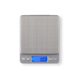 Livoo DOM474 Báscula Electrónica de Precisión con Bandeja de Acero Inoxidable - Máx. 500 g - 6 Unidades de Medida - Pantalla LCD