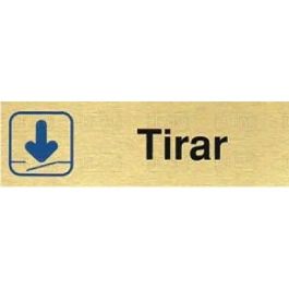 Duver Placa de Señalización para Puertas, Fabricada en Aluminio Color Oro, Medidas 150x45mm, con Inscripción ''Tirar'' Precio: 4.49999968. SKU: B1HFW72CH6