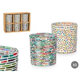 Portavela Redondo Rayas Estrellas Surtidos Mod Giftdecor 8X9CM (24 Unidades) Precio: 36.49999969. SKU: B1JABD5RZB