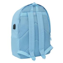 Safta Mochila Doble para Portátil 15,6" + USB Munich Básicos Azul 31x44x18 cm