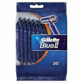 Gillette BLUE II Cuchillas de Afeitar Desechables para un Afeitado Suave y Cómodo con Doble Hoja y Lubrastrip, 20 Unidades Precio: 6.69000046. SKU: B14RP8M5N5
