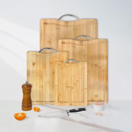 Quttin Tabla de Cortar de Bambú con Asa 27 x 20 x 1.5 cm (12 Unidades)