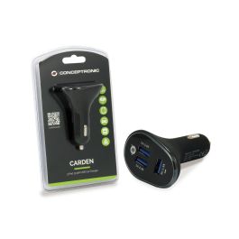 Conceptronic Carden06B Cargador de Coche 3 Puertos USB para Dispositivos Móviles