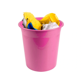 Liderpapel Papelera Plástico Rosa Opaco 13 Litros 275x285 mm