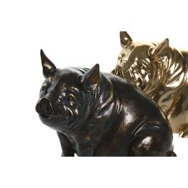Figura Moderno DKD Home Decor Dorado Cobrizo 10.5 x 14 x 18.5 cm (2 Unidades) Figura Moderno DKD Home Decor Dorado Cobrizo 10.5 x 14 x 18.5 cm (2 Unidades)