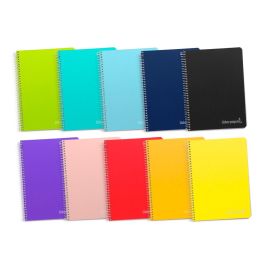 Cuaderno Espiral Liderpapel Folio Witty Tapa Dura 80H 75 gr Rayado Nº46 Colores Surtidos 10 unidades