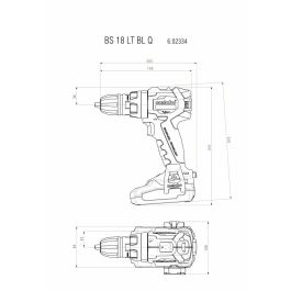 Metabo BS 18 LT BL Q - Taladro Atornillador de Batería 18V con Motor Brushless y Maleta MetaBOX 145