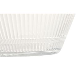DKD Home Decor Ensaladera Básicos de Cristal Transparente, 2.1L, 22x22x9.5 cm, Apta para Microondas y Lavavajillas