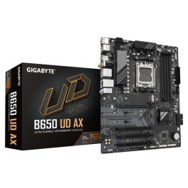 GIGABYTE B650 UD AX Placa Base - Compatible con CPUs AMD Ryzen Serie 9000, VRM de 6+2+2 fases, hasta 7600MHz DDR5 (OC), 1x PCIe 5.0 + 2x PCIe 4.0 M.2, LAN GbE, Wi-Fi 6, USB 3.2 Gen 2 Precio: 172.49999943. SKU: B1E635BPDP