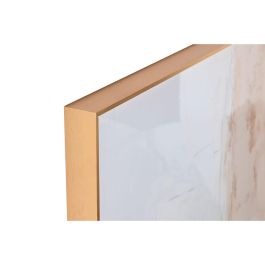 DKD Home Decor Cuadro Moderno Abstracto Blanco Naranja 160 x 80 cm (2 Unidades) de Aluminio y MDF