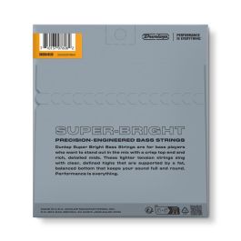 Dunlop Cuerdas Bajo Eléctrico Acero Inoxidable Super Bright Light 5 Cuerdas .040-.120 Sonido Brillante y Punzante